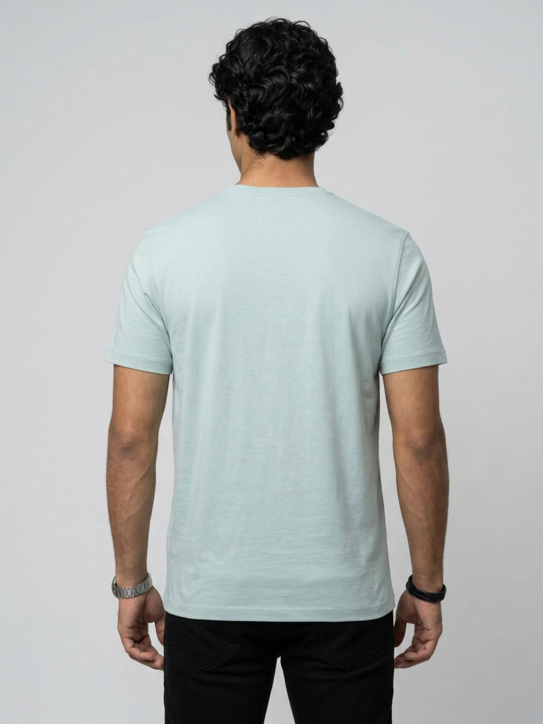Men T-Shirt Graphic Green Regular Fit