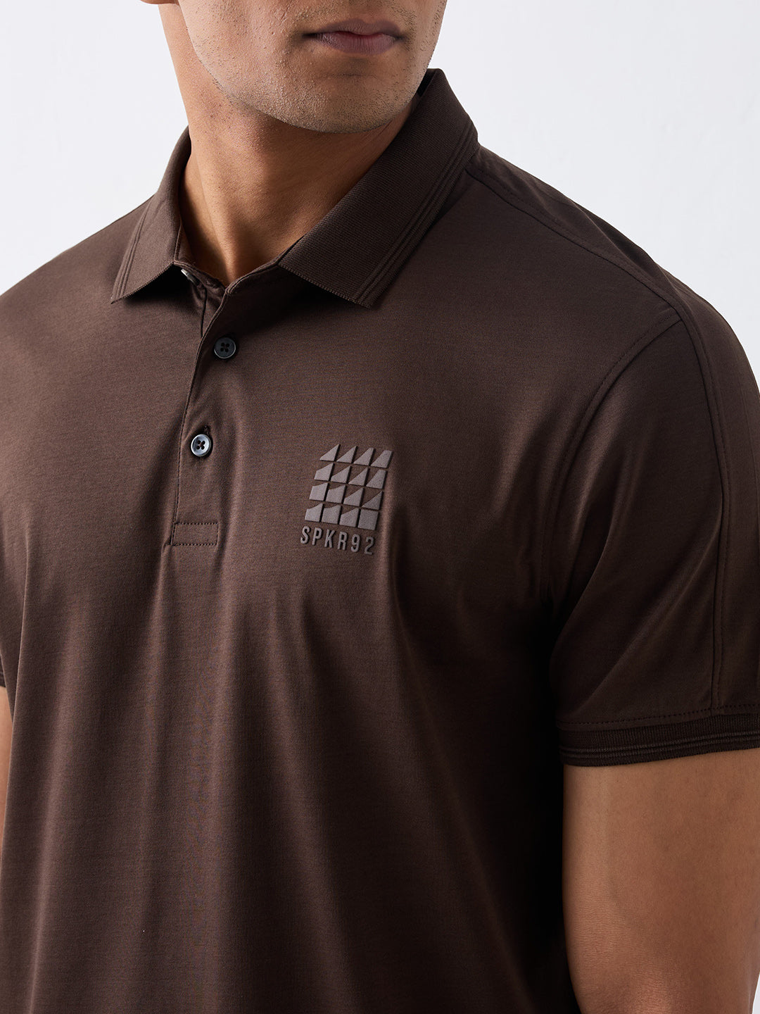 Spykar Brown Slim Fit Casual T-Shirt For Men