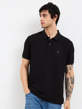 Men T-Shirt Black Slim Fit