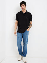 Men T-Shirt Black Slim Fit