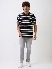 Men T-Shirt Black Slim Fit