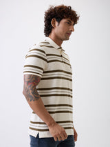 Men T-Shirt Green Slim Fit