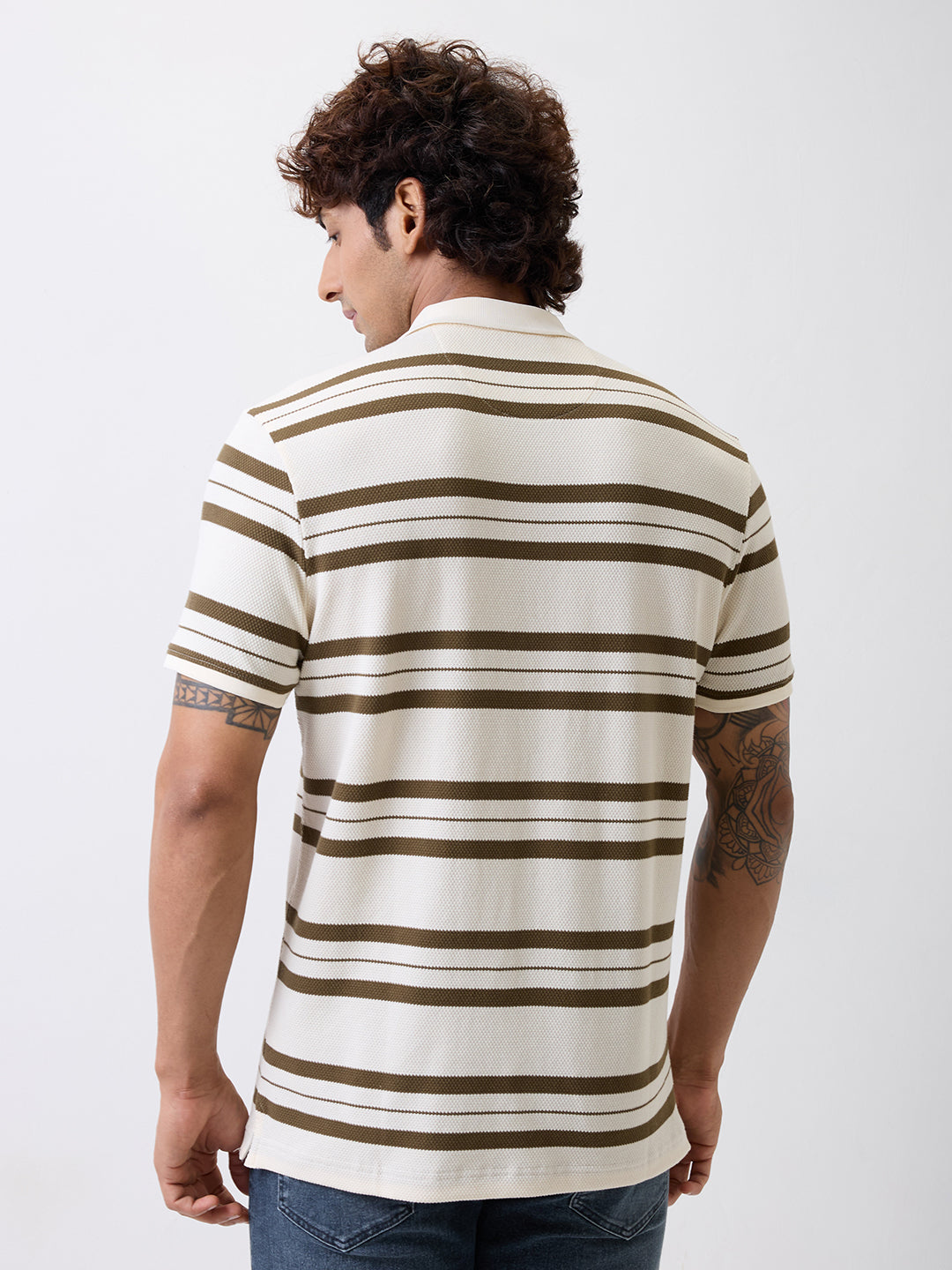 Men T-Shirt Green Slim Fit