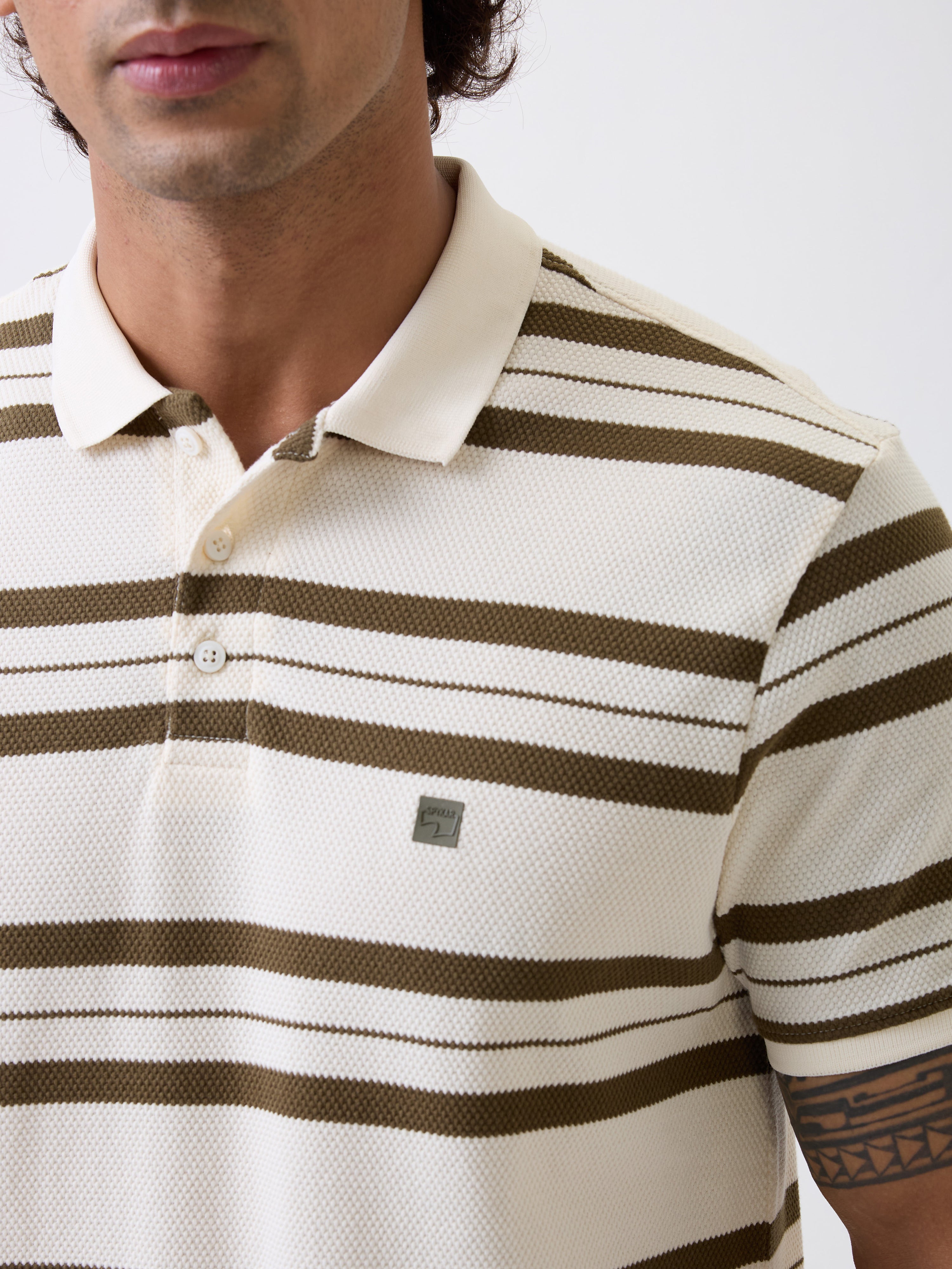 Spykar Green Slim Fit Casual T-Shirt For Men