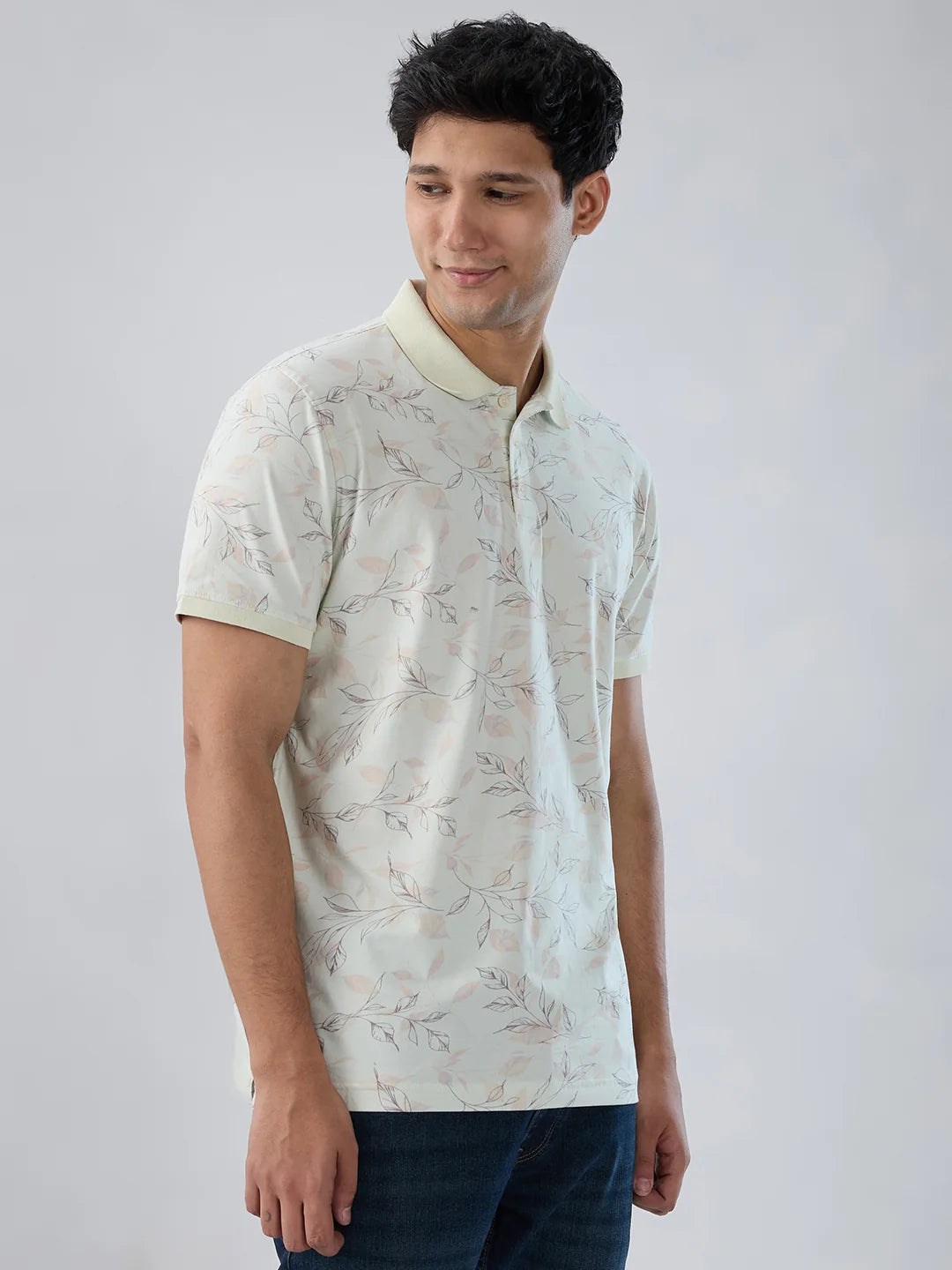 Men T-Shirt Print Pink Regular Fit