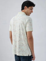Men T-Shirt Print Pink Regular Fit