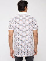 Men T-Shirt Print Grey Regular Fit