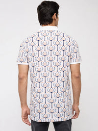 Men T-Shirt Print Grey Regular Fit