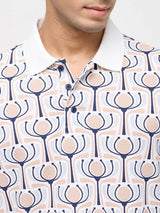 Men T-Shirt Print Grey Regular Fit