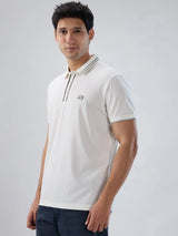 Men T-Shirt Solid White Regular Fit