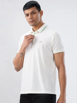 Men T-Shirt Solid White Regular Fit