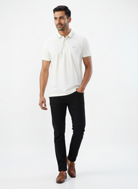 Men T-Shirt Solid White Regular Fit