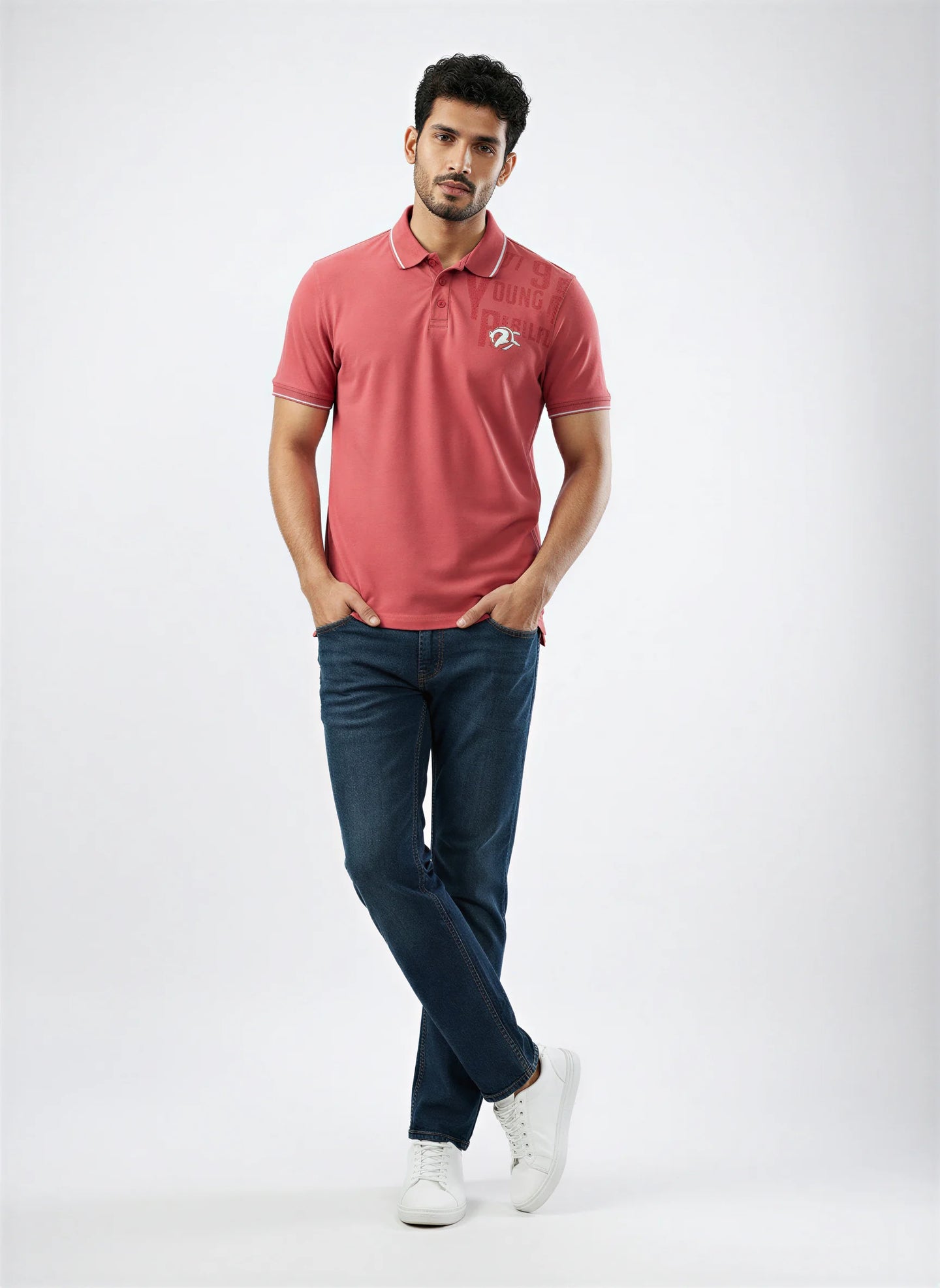 Men T-Shirt Solid Red Regular Fit