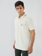Men T-Shirt Solid White Regular Fit