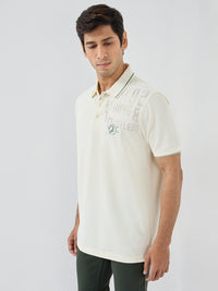 Men T-Shirt Solid White Regular Fit