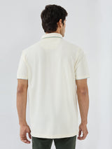 Men T-Shirt Solid White Regular Fit