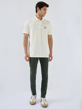 Men T-Shirt Solid White Regular Fit