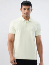 Men T-Shirt Solid Green Regular Fit