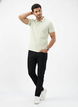Men T-Shirt Solid Green Regular Fit