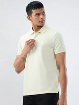 Men T-Shirt Solid Green Regular Fit