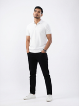 Men T-Shirt Solid White Regular Fit