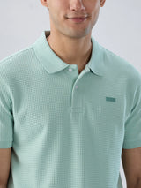Men T-Shirt Solid Green Regular Fit