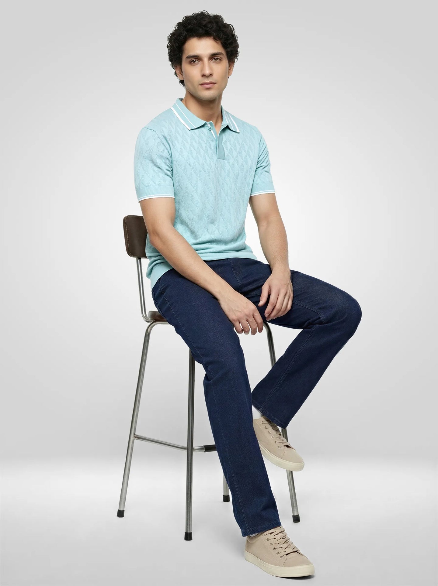 Men T-Shirt Solid Green Regular Fit