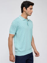 Men T-Shirt Solid Green Regular Fit