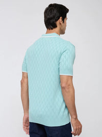 Men T-Shirt Solid Green Regular Fit