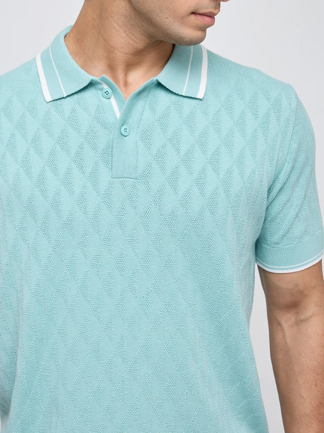 Men T-Shirt Solid Green Regular Fit