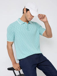 Men T-Shirt Solid Green Regular Fit