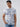 Men T-Shirt Print Blue Regular Fit