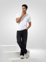 Men T-Shirt Solid White Regular Fit