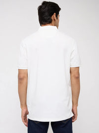 Men T-Shirt Solid White Regular Fit