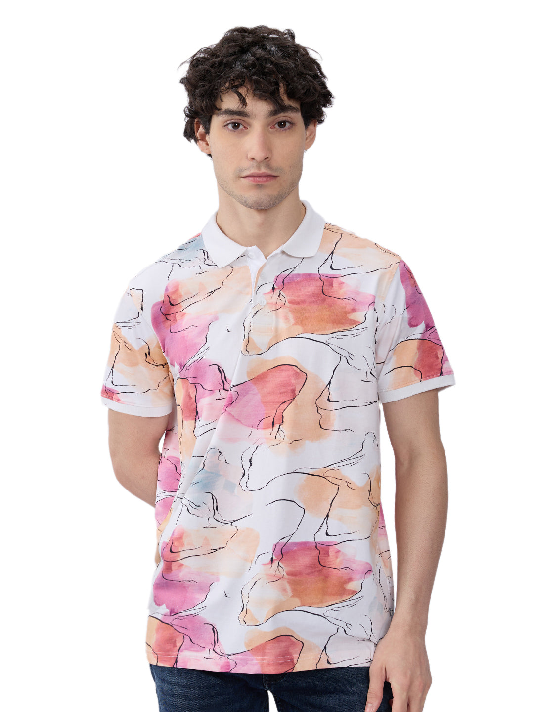 Spykar Blackberry Wine Slim Fit Casual T-Shirts For Men