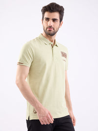 Men T-Shirt Green Slim Fit