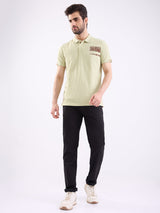 Men T-Shirt Green Slim Fit