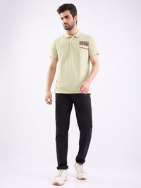 Men T-Shirt Green Slim Fit