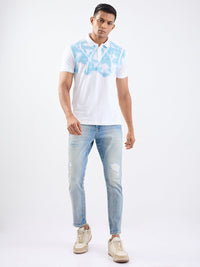 Men T-Shirt White Slim Fit