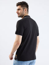 Men T-Shirt Black Slim Fit