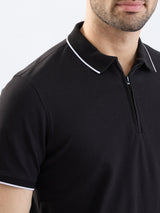 Men T-Shirt Black Slim Fit