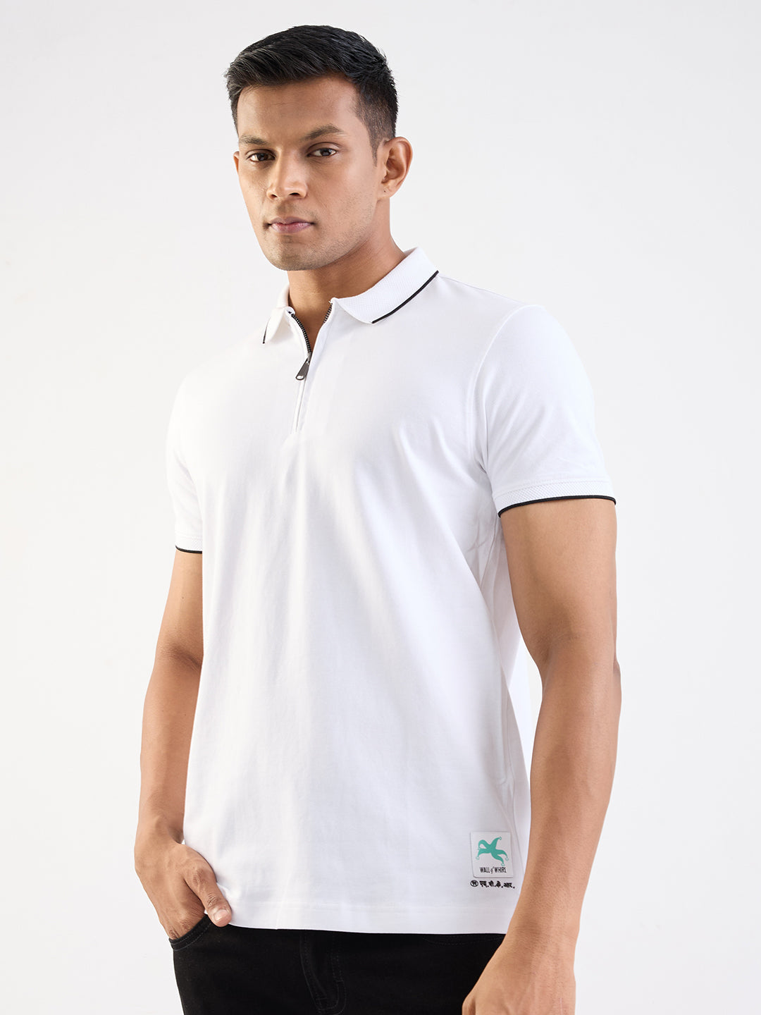 Men T-Shirt White Slim Fit