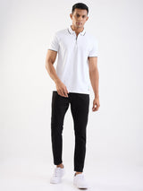 Men T-Shirt White Slim Fit