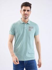 Men T-Shirt Green Slim Fit