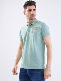 Men T-Shirt Green Slim Fit