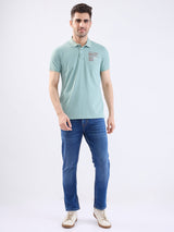 Men T-Shirt Green Slim Fit