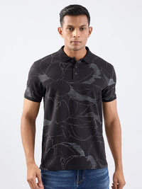Men T-Shirt Black Slim Fit