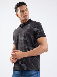 Men T-Shirt Black Slim Fit