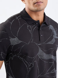 Men T-Shirt Black Slim Fit
