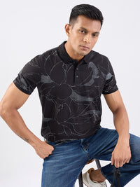 Men T-Shirt Black Slim Fit